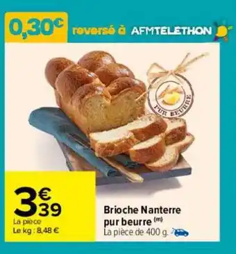 Carrefour Brioche nanterre pur beurre oferta