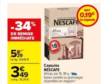 Carrefour Capsules nescafé oferta