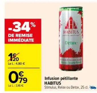 Carrefour Infusion pétillante habitus oferta