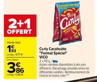 Carrefour 2+1 offert curly cacahuète oferta