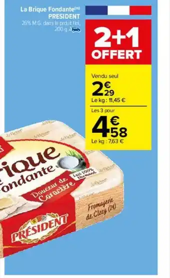 Carrefour La brique fondante president oferta