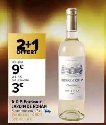 Carrefour A.o.p. bordeaux jardin de rohan 2+1 offert oferta