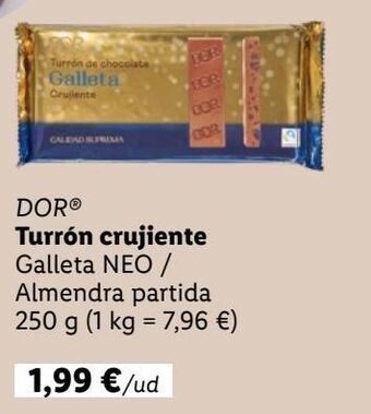 Lidl Turrón crujiente oferta