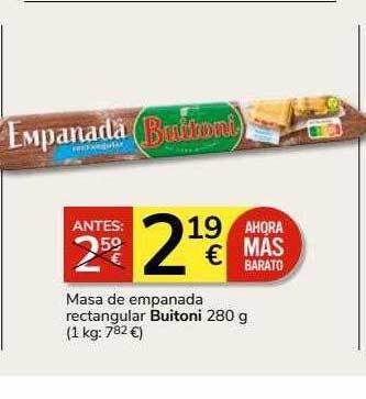 Supermercados Charter Masa de empanada rectangular buitoni oferta