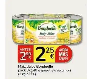 Supermercados Charter Maíz dulce bonduelle pack3 oferta