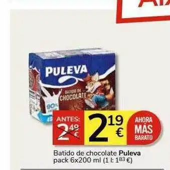 Supermercados Charter Batido de chocolate puleva pack 6 oferta