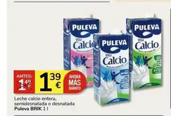 Supermercados Charter Leche calcio entera semudesnatada o desnatada puleva brik oferta
