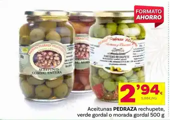 Supermercados Dani Aceitunas pedraza rechupete, verde gordal o morada gordal oferta