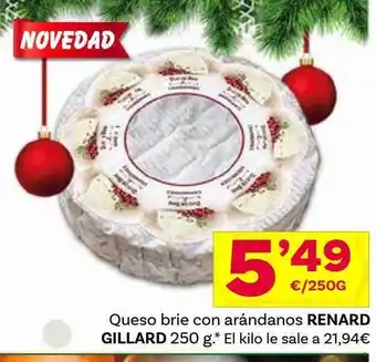 Supermercados Dani Queso brie con arándanos renard gillard oferta
