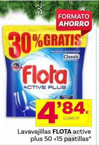 Supermercados Dani Lavavajillas flota active plus 40 +15 pastillas oferta