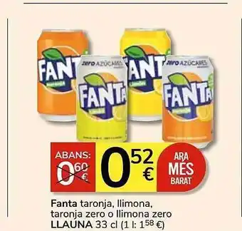 Consum Fanta taronja llimona taronja zero o llimona zero oferta