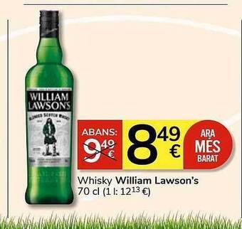 Consum Whisky william lawson's oferta