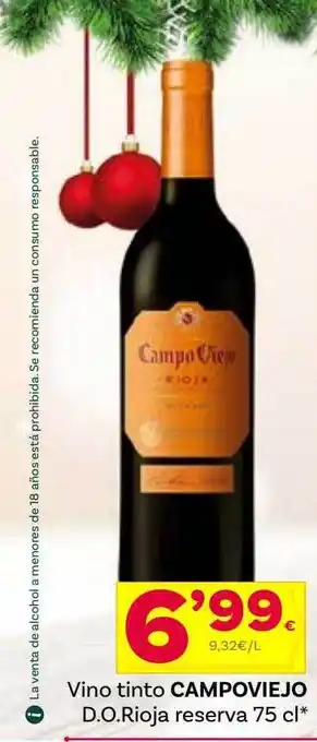 Supermercados Dani Vino tinto campoviejo oferta