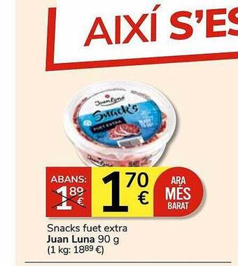 Consum Snacks fuet extra juan luna oferta