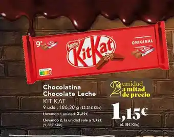 Gadis Chocolatina chocolate leche kit kat oferta