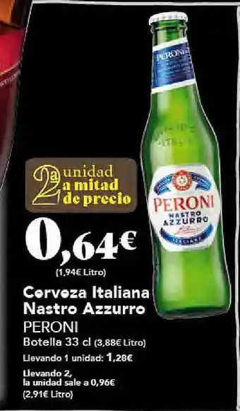 Gadis Cerveza italiana nastro azzuro peroni oferta