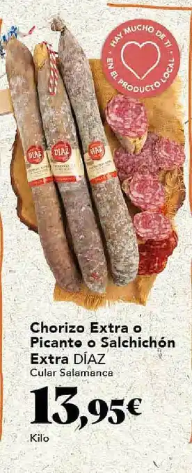 Gadis Chorizo extra o picante o salchichón extra diaz oferta