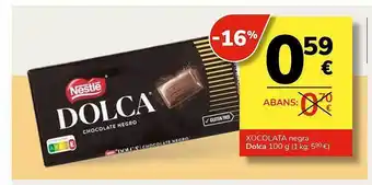 Consum Xocolata negra dolca oferta