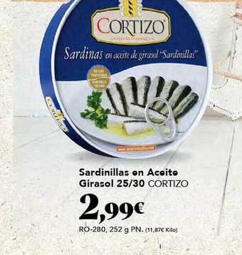Gadis Sardinillas en aceite girasol 25-30 cortizo oferta
