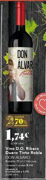Gadis Vino do ribera duero tinto roble don alvaro oferta