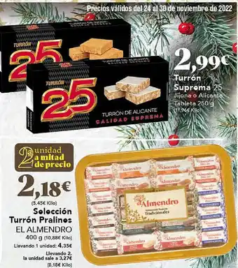 Gadis Selección turrón pralines el almendro oferta