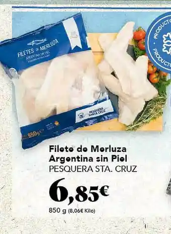 Gadis Filete de merluza argentina sin piel pesquera sta cruz oferta