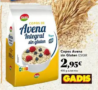 Gadis Copos avena sin gluten esgir oferta