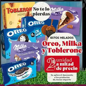 Gadis Estos helados oreo, milka y toblerone oferta