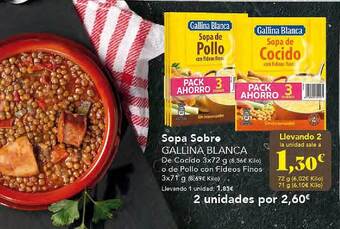 Gadis Sopa sobre gallina blanca oferta
