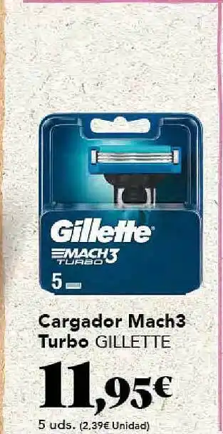 Gadis Cargador mach3 turbo gillette oferta