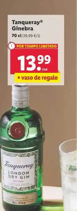 Lidl Tanqueray ginebra oferta