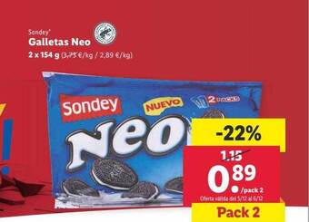 Lidl Sondey galletas neo oferta