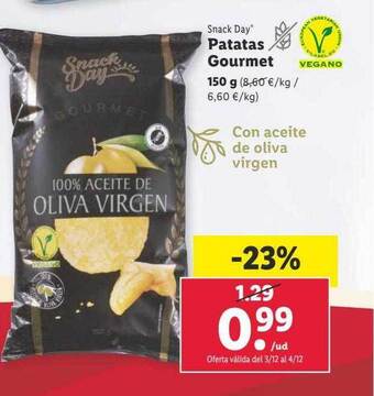 Lidl Snack day patatas gourmet oferta
