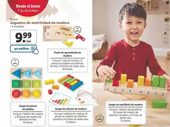 Lidl Playtive juguetes de motricidad de madera 4 modelos oferta