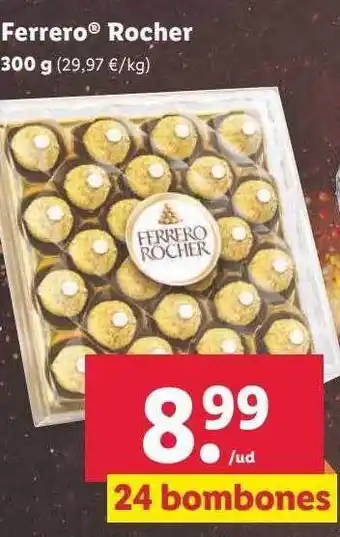 Lidl Ferrero rocher 300g oferta