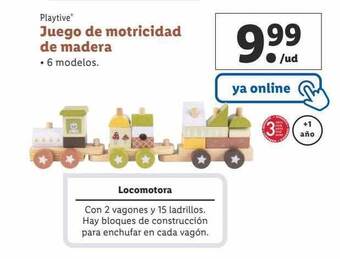 Lidl Playtive juego de motricidad de madera oferta