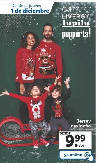 Lidl Jersey navideño oferta