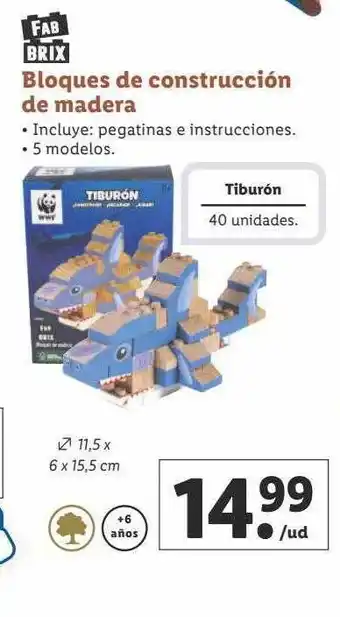 Lidl Fab brix bloques de construcción de madera oferta