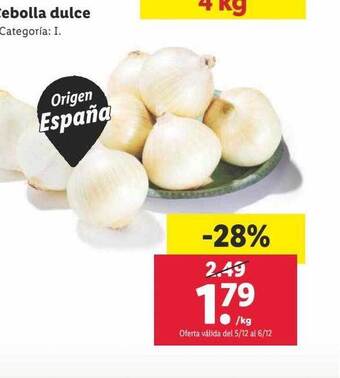 Lidl Cebolla dulce oferta