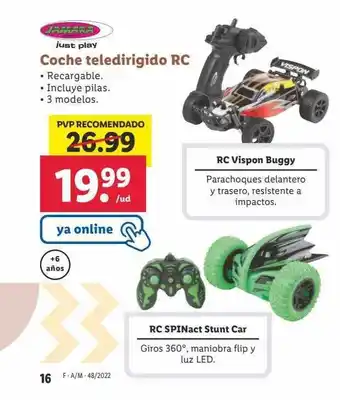 Lidl Jamara just play coche teledirigido rc oferta