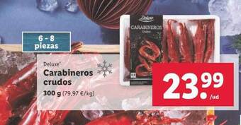 Lidl Deluxe carabineros crudos oferta
