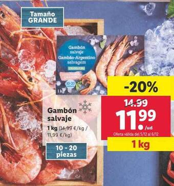 Lidl Gambón salvaje oferta