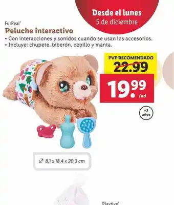 Lidl Furreal peluche interactivo oferta