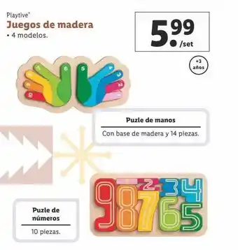 Lidl Playtive juegos de madera 4 modelos oferta