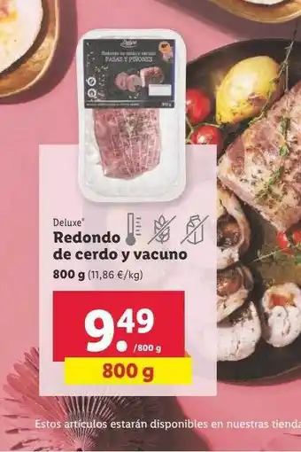 Lidl Deluxe redondo de cerdo y vacuno oferta