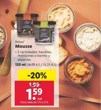 Lidl Deluxe mousse oferta
