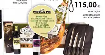 Cash Ifa Jamón ibérico legado pieza + lote producto oferta