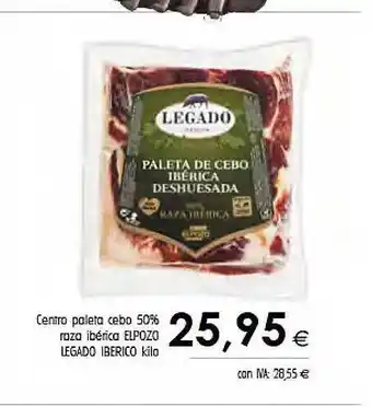 Cash Ifa Centro paleta cebo 50% raza ibérica elpozo legado iberico kilo oferta