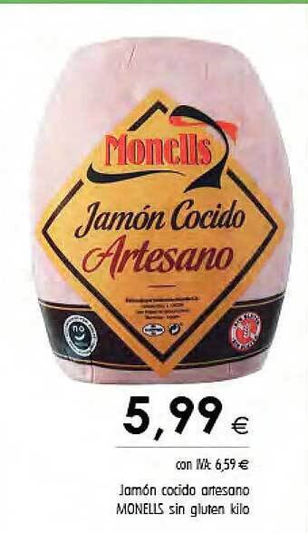 Cash Ifa Jamón cocido artesano monells sin gluten kilo oferta
