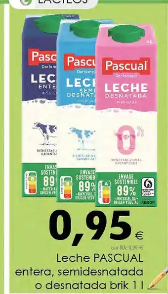 Cash Ifa Leche pascual entera semidesnatada o desnatada brik oferta